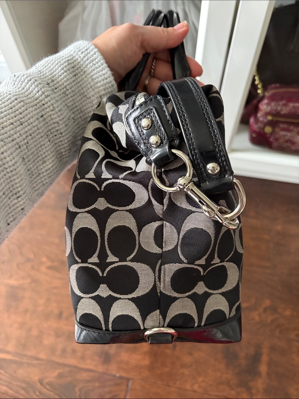 Y2K Coach Ashley Signature Satchel with Top Handle or Shoulder Carry F15443 - Picture 4 of 11